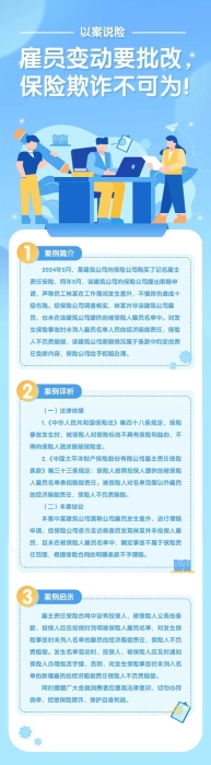 雇員變動要批改，保險欺詐不可為！